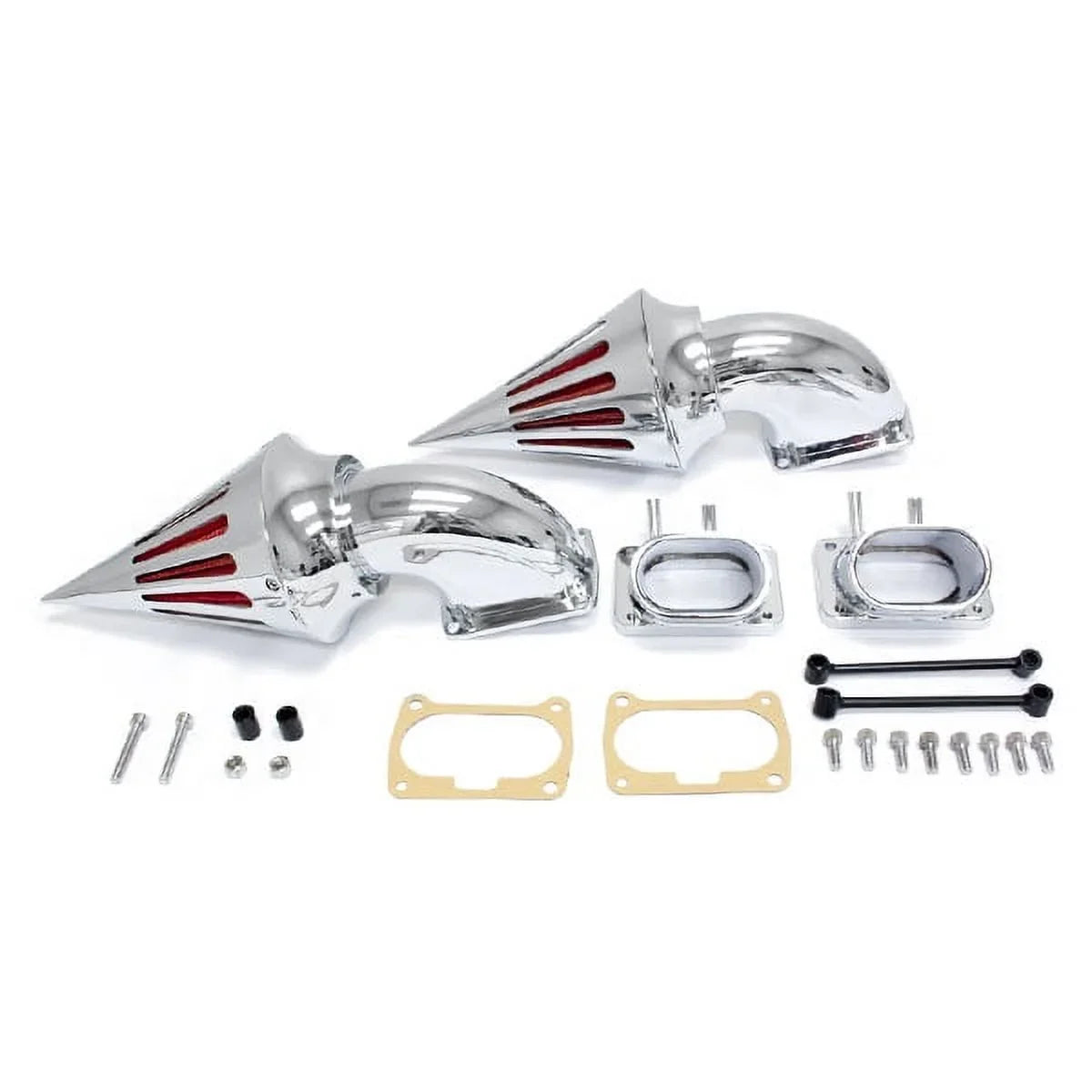 Krator Chrome Dual Sizepike Air Intake Cleaner - Plus Filter Compatible with 2007 Sizeuzuki Boulevard M109