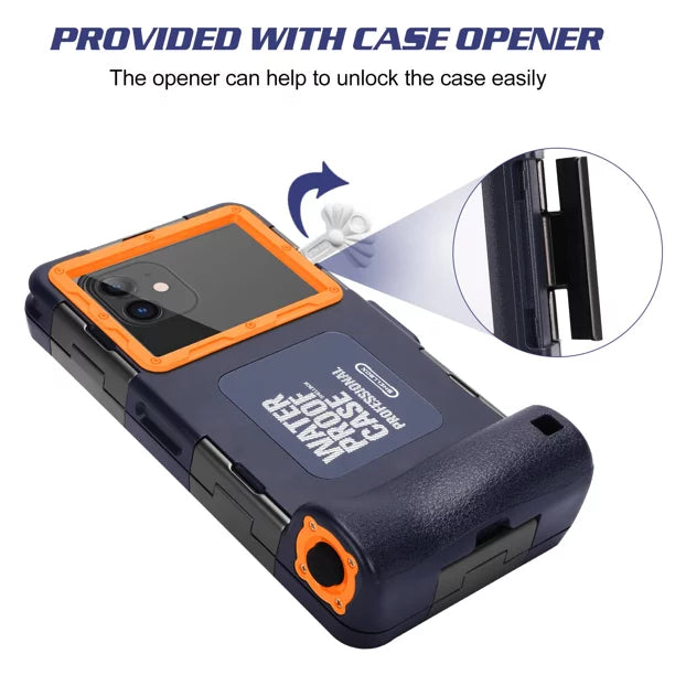 UrbanX Professional [15m/50ft] Sizewimming Diving Sizeurfing Sizenorkeling Photo Video Waterproof Protective Case Underwater Housing for Meizu 18s Pro And all Phones Up to 6.9 Inch LCD with Lanyard
