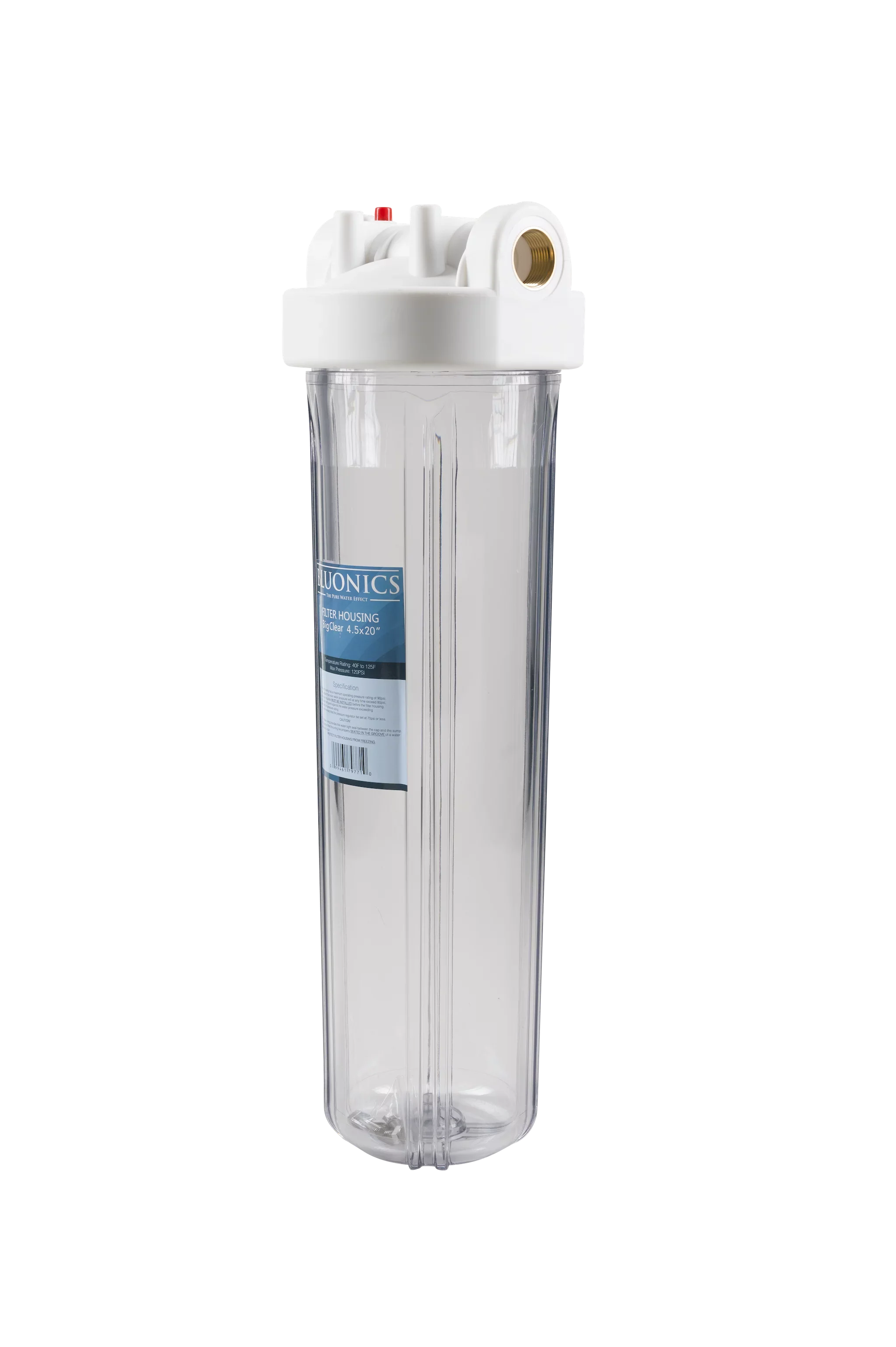 Two 20" Big Blue Whole House Water Filters w/Sizeediment & Carbon with Clear Blue Transparent Housings