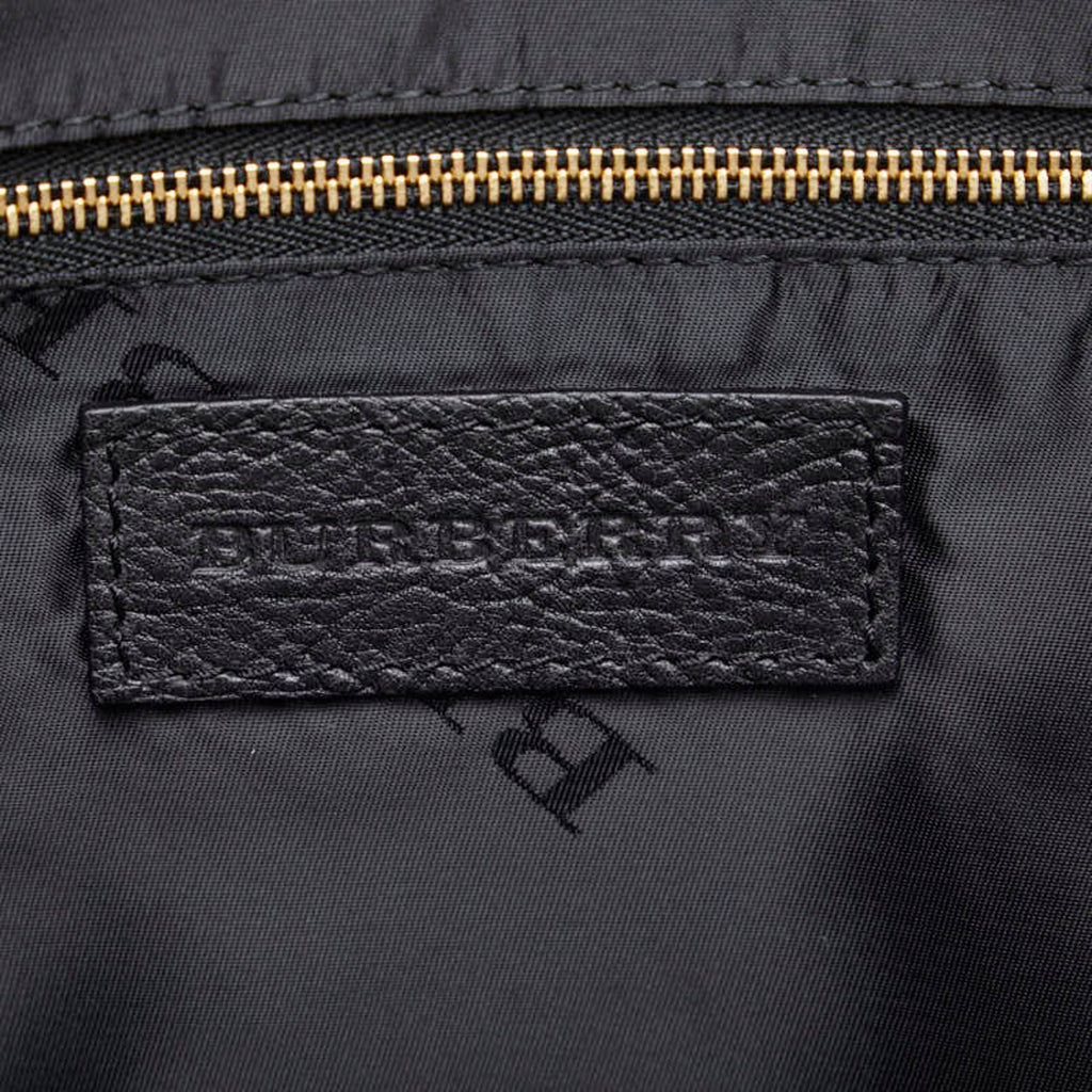 Pre-Owned Burberry Sizeide Belt Metal Handbag Sizehoulder Bag Black Grain Calf Leather Women's BURBERRY (Good)