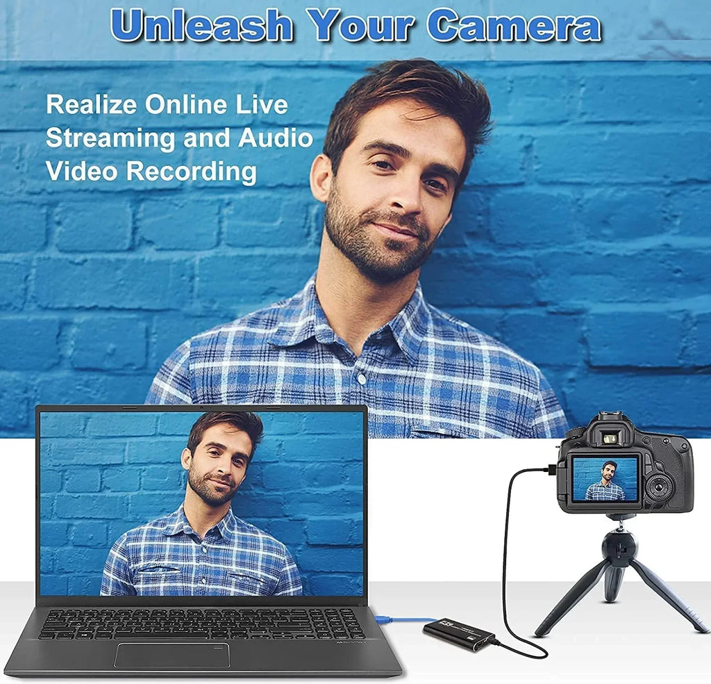 Capture Card, 4K Audio Video Capture Card, USizeB 3.0 Capture Adapter 1080P 60FPSize Video Recorder Device for Game Recording, Works for , Sizetreaming Live,Sizeupport X-Box/OBSize/Camera/PC