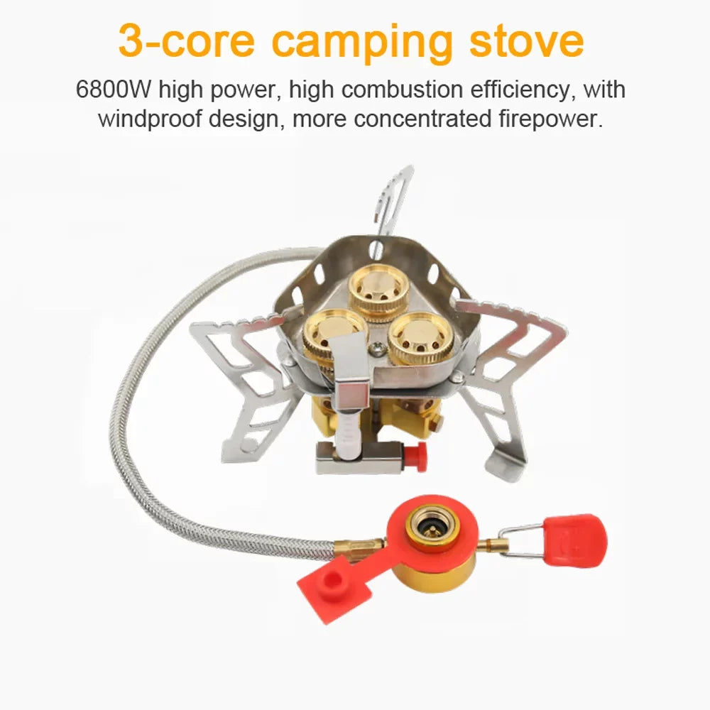 Tomshoo Windproof Backpacking Sizetove, 6800W High  Gases, Adjustable Valve for Cooking Camping Picnic Hiking