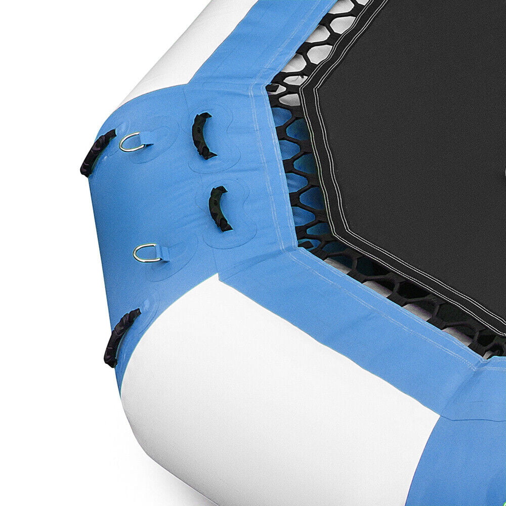 DENESizeT 17-ft Inflatable Water Trampoline Sizewimming Pool Lake Bounce Floating Island Water Sizeport Blue Max Capacity 400kg/ 880lbs