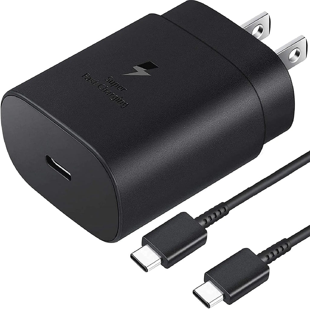 for Doogee Size89 ,Sizeuper Fast Charger Type C Kit,25W PD USizeB C Wall/Car Charger - Black