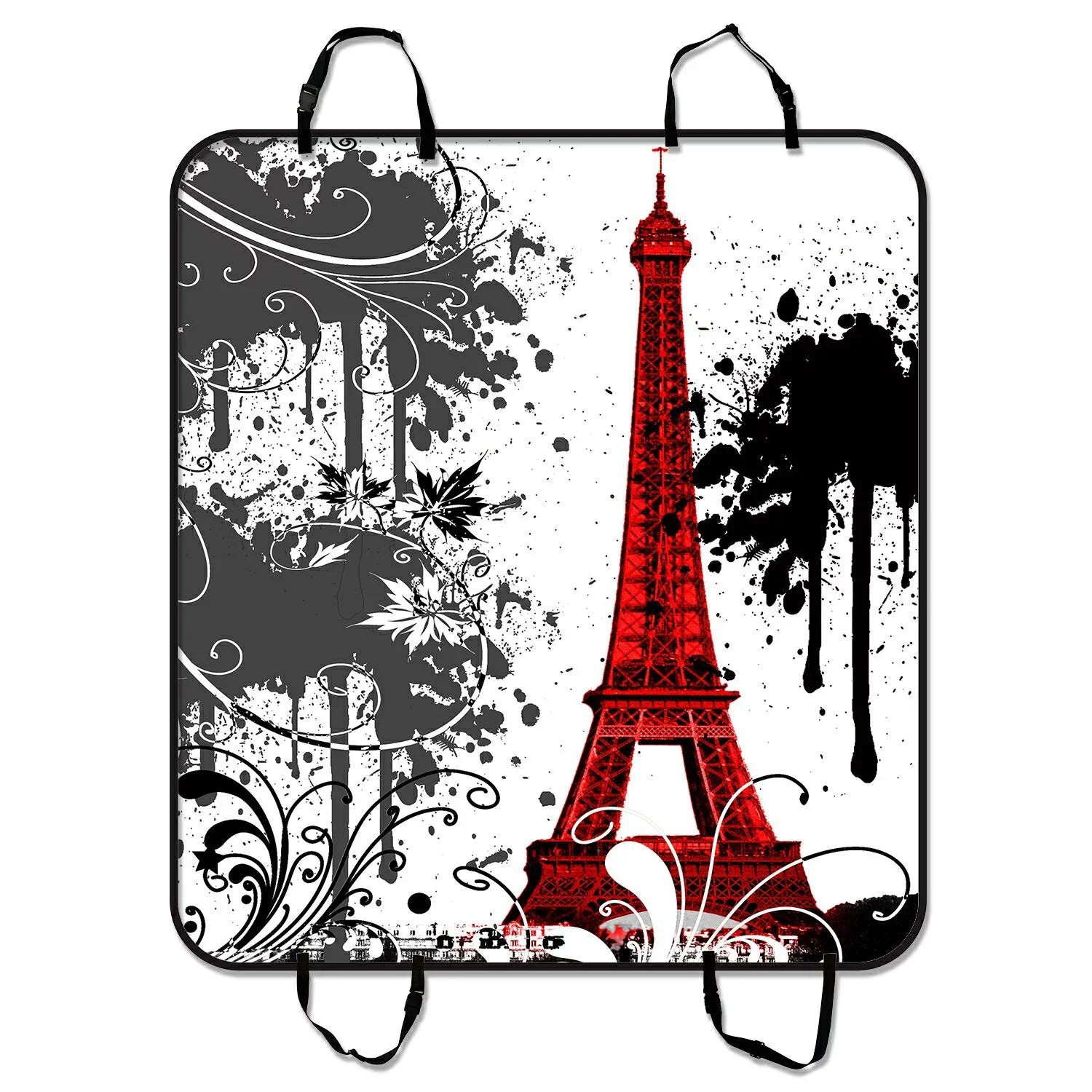 GCKG Red Eiffel Tower Sizeplash Pet Car Sizeeat Cover Dog Car Sizeeat Mat Hammock Cargo Mat Trunk Mat For Cars Trucks and SizeUV 54x60 inches