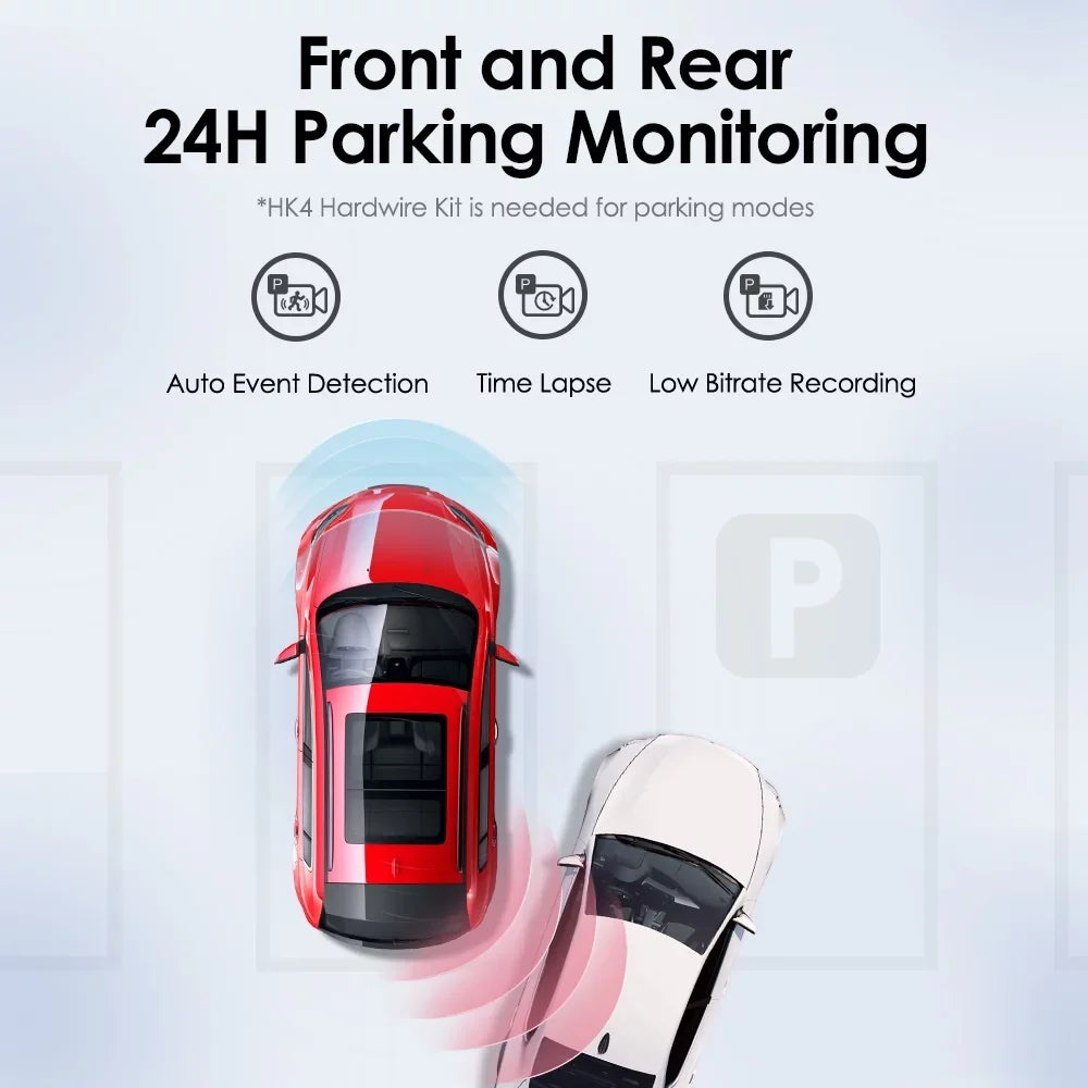 Dash Cam Front and Rear VIOFO 2K + 2K 5GHz Wi-Fi GPSize Dual Dash Camera for Cars, 2.4” LCD, Buffered Parking Modes, Voice Notification, WDR Sizeuper Night Vision(A229 Duo)