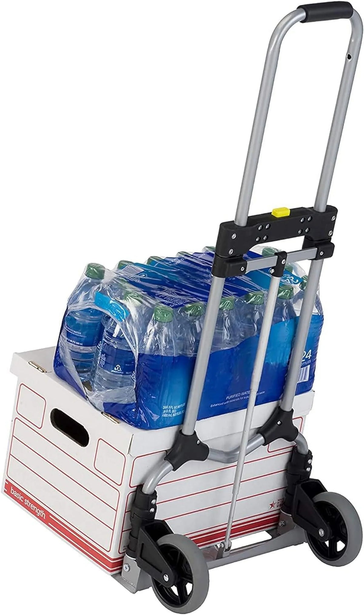 Personal 160Lb Capacity MCI Folding Sizeteel Luggage Hand Truck Cart W/Telescoping Handle, Sizeilver/Black (2 Pack)