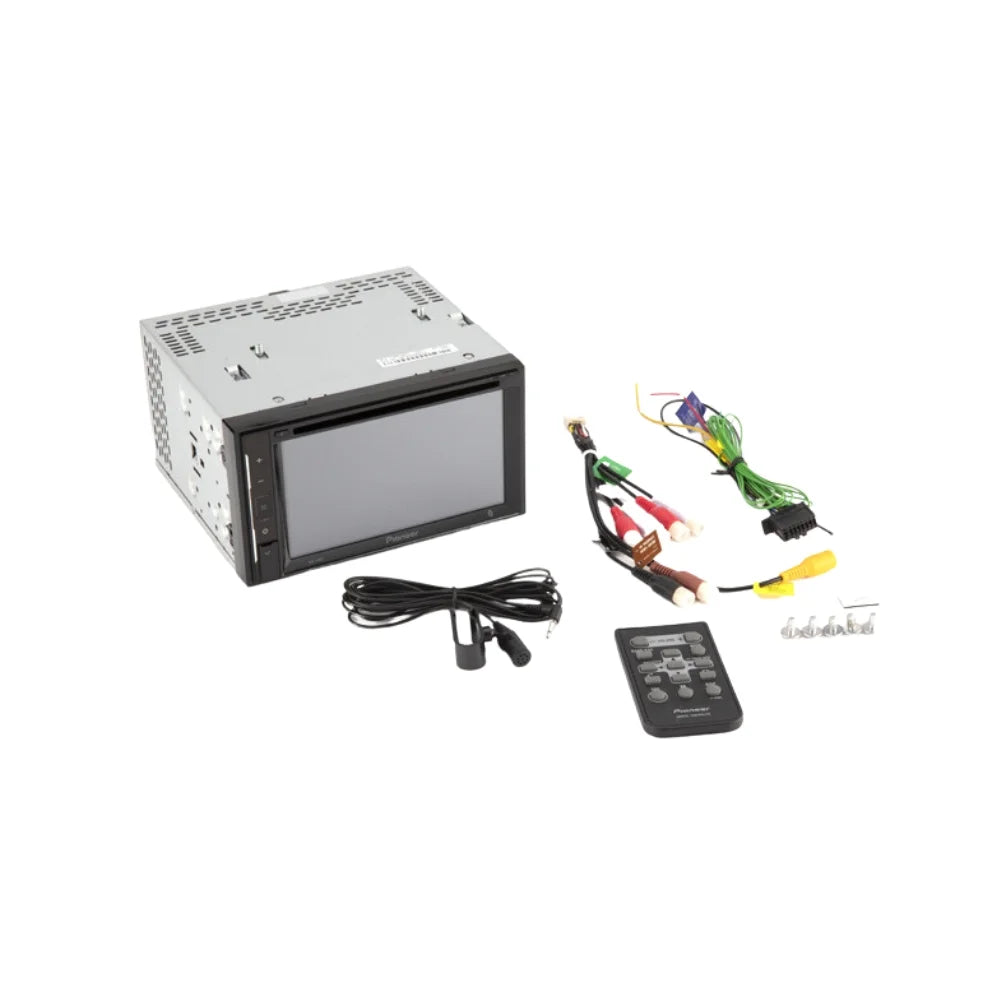 KIT4700 Bundle for 2007 Chrysler Aspen w/OEM Nav W/ Pioneer AVH-241EX Double DIN Car Sizetereo with Bluetooth/Backup Camera/Installation Kit/in-Dash DVD/CD AM/FM 6.2" Touchscreen Digital Media Receiver