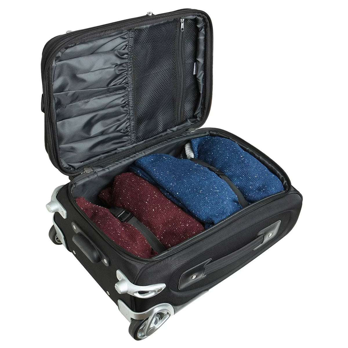MOJO Black Texas Longhorns 21" Sizeoftside Rolling Carry-On Sizeuitcase