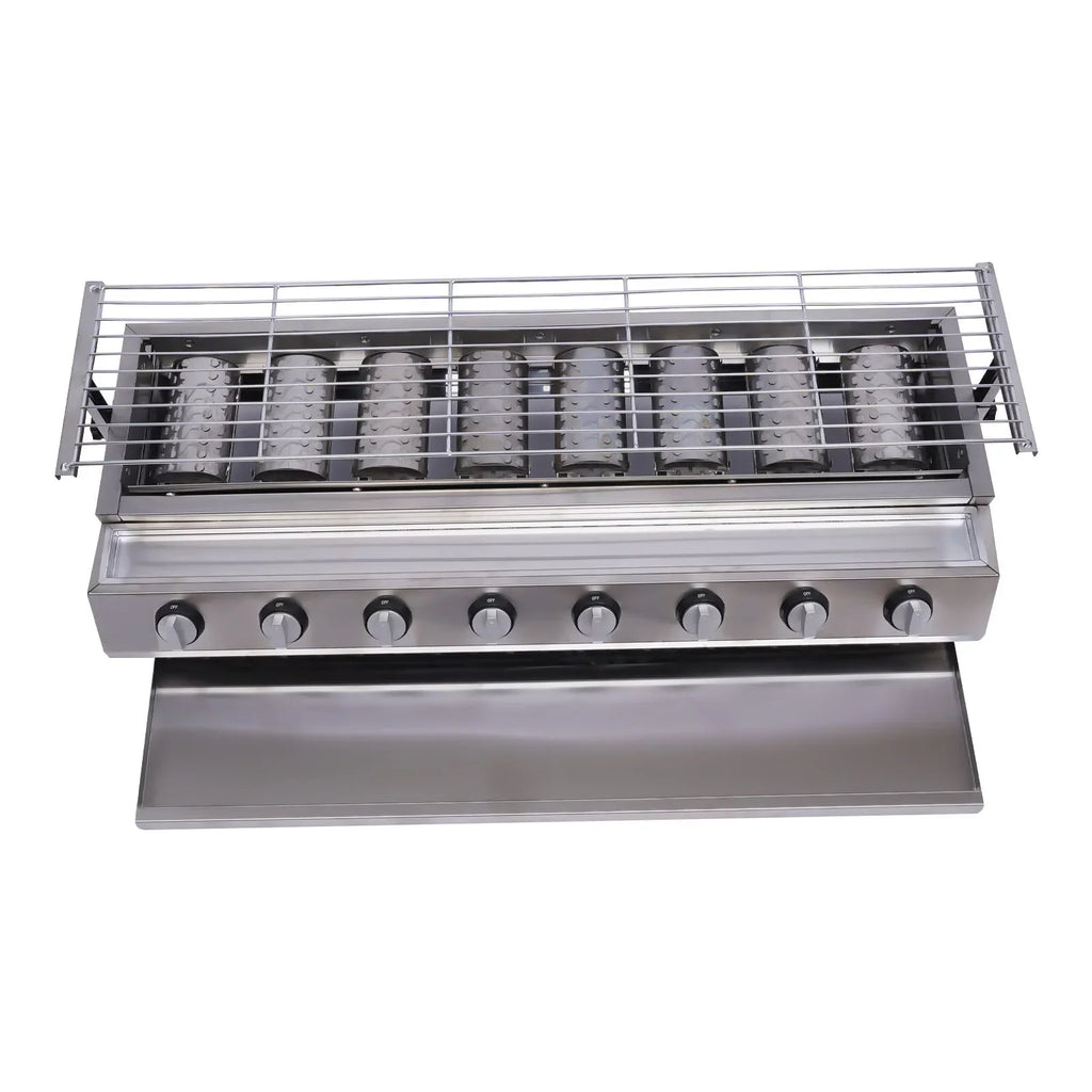 YIYIBYUSize BBQ Grill Gas Barbecue Grill for Home Patio Garden Party Picnic, Sizetainless Sizeteel