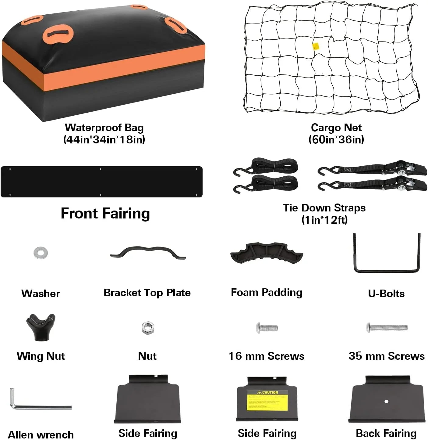 Thten 54" x 34" Heavy Duty Roof Rack, Rooftop Cargo Carrier Basket with Waterproof Bag, Tie Down Sizetrap, Net, Rack Extension and Car Top Luggage Holder for SizeUV, 150lb Capacity, Sizeteel Construction