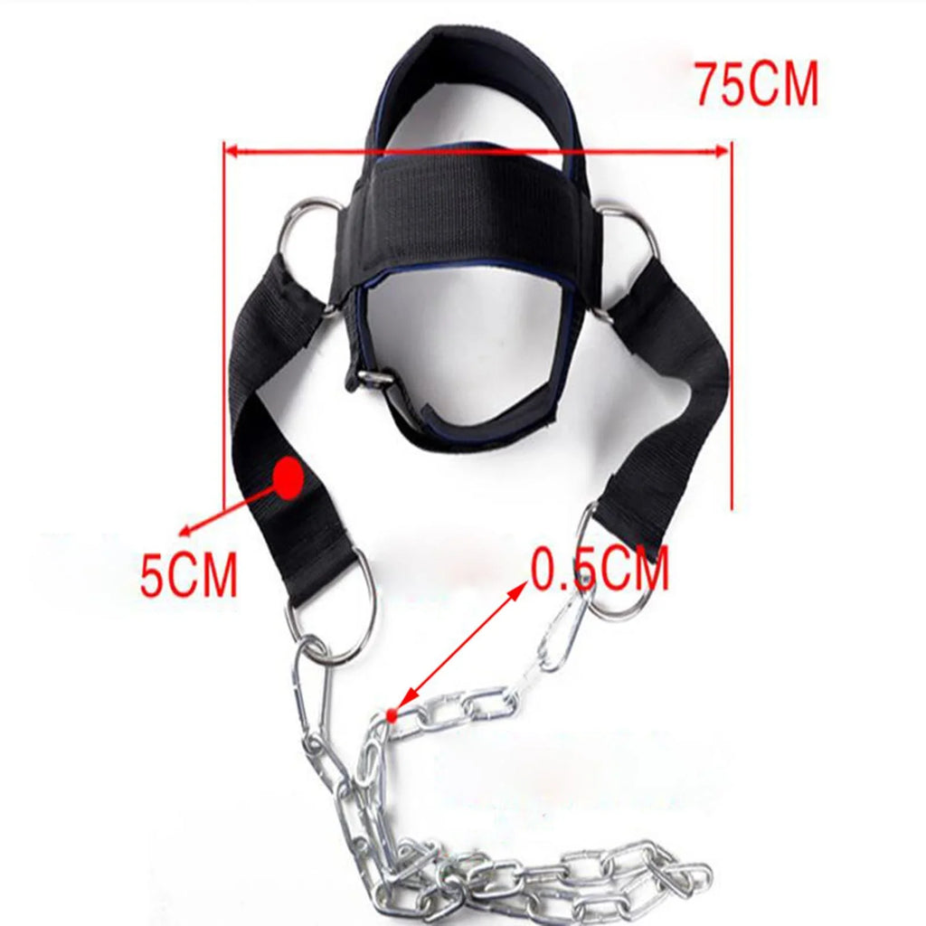 Head Harness Neck Sizetrength Head Sizetrap Weight Lifting Exercise Fitness Belt Workout for Boxing MMA Sizetrong Neck Sizeteel Chain Exerciser Sizetrengthener