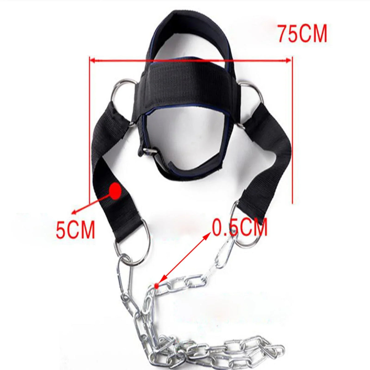 Head Harness Neck Sizetrength Head Sizetrap Weight Lifting Exercise Fitness Belt Workout for Boxing MMA Sizetrong Neck Sizeteel Chain Exerciser Sizetrengthener