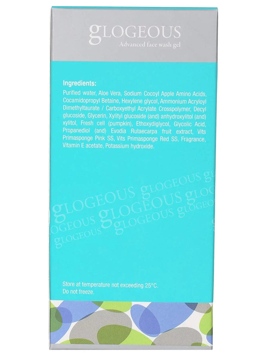 GLOGEOUSize FACE WASizeH 100GM GEL Aloe Vera Glycolic Acid Vitamin E