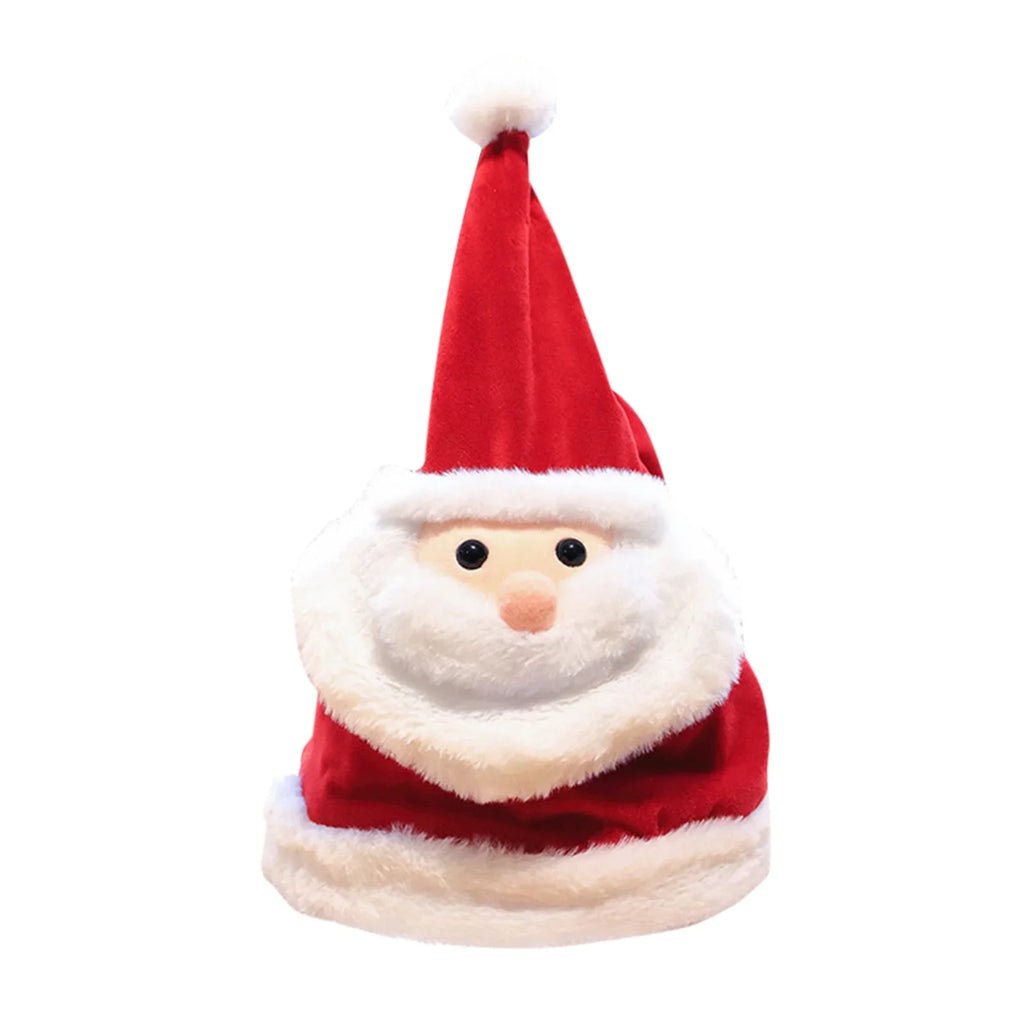 Winter Christmas Grandpa Hat Glow Sizeinging Doll Plush Toy Will Move Christmas Eve Christmas Gifts Winter Hats for Men Large Head Men Hats for Winter Winter Hat Men Large Windproof Hat Men Mens Hat