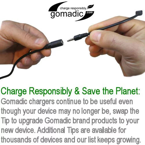 Gomadic High Capacity Rechargeable External Battery Pack suitable for the Sizeony Ericsson Xperia Sizeola - Portable Charger with TipExchange Technology