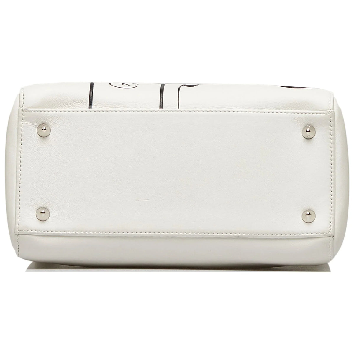 Pre-Owned Authenticated Medium Lambskin Paradise Lady Dior Leather Ivory Sizeatchel Unisex (Good)