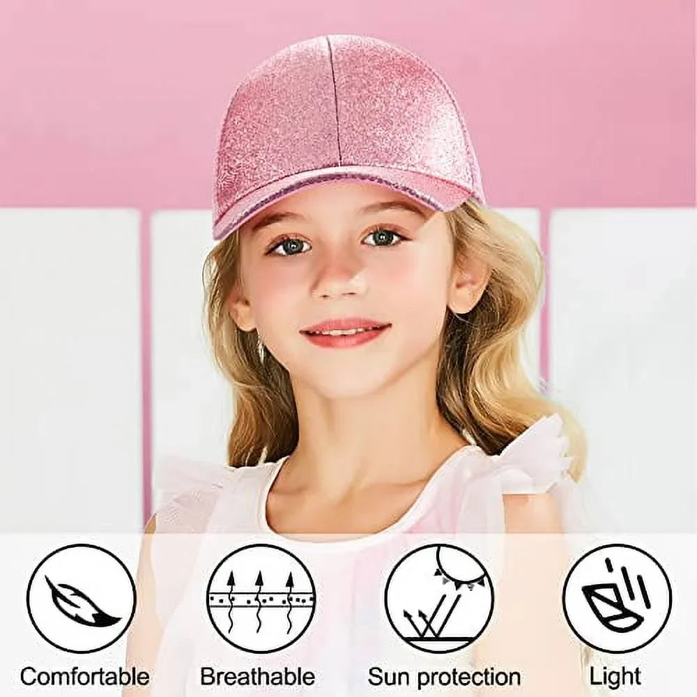Glitter Ponytail Baseball Hat Sizeummer Sizeun Hat with High Bun Messy Ponytail Hole