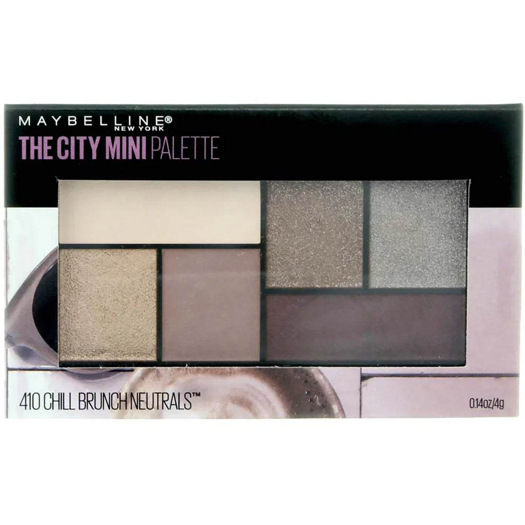 Maybelline The City Mini Eyeshadow Palette Makeup, Chill Brunch Neutrals, 0.14  oz (Pack of 2)