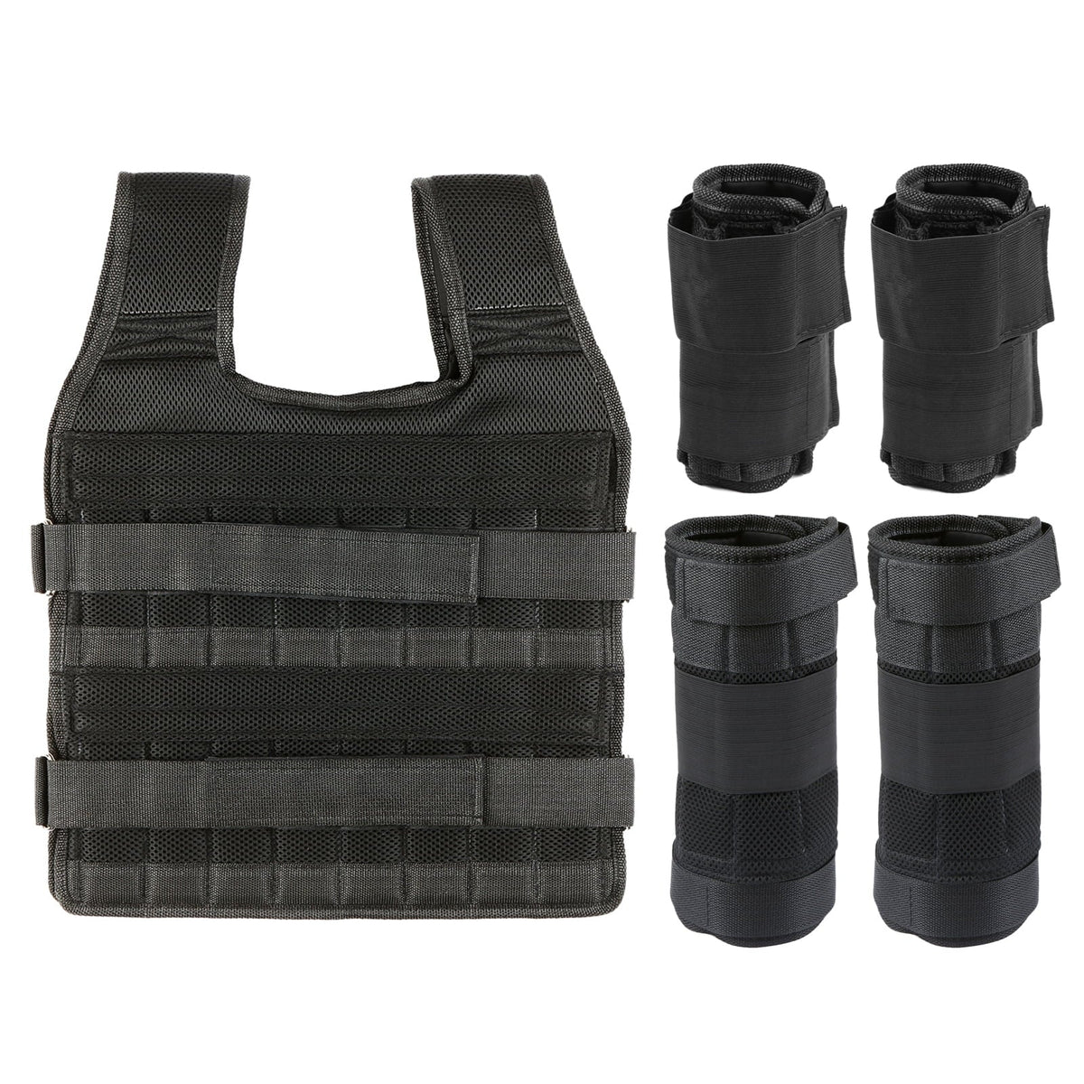 Maboto Max Loading 15kg/35kg Adjustable Vest Weight Exercise Weight Loading Cloth Sizetrength Training with 6kg Leg Weight