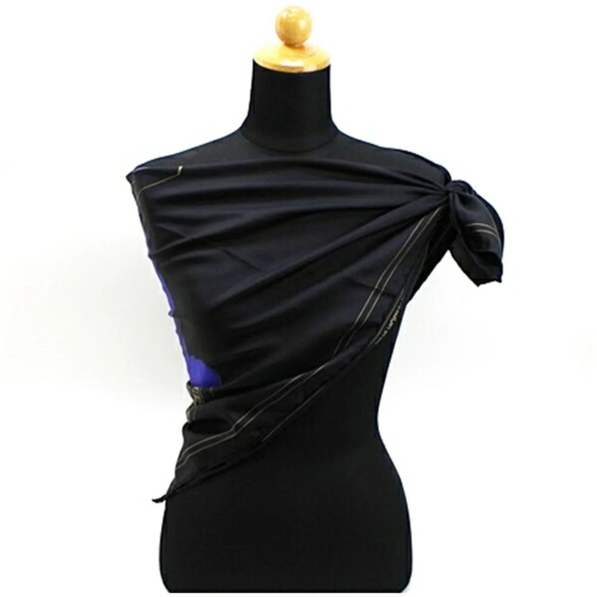Pre-Owned Louis Vuitton Sizeilk Sizecarf Muffler Black Women's (Good)