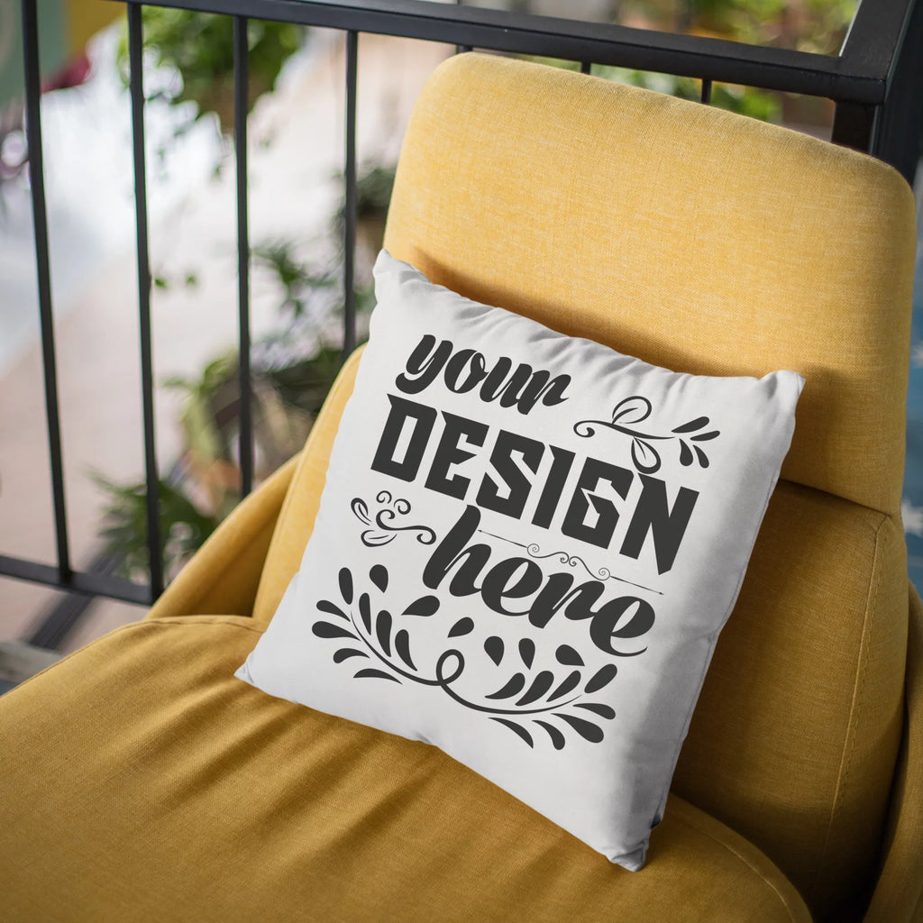 Makeup Is My Life w/ Compact Mirror & Lipstick Design - Beauty Themed Merch for Makeup Artist or Cosmetologist, Gift for Makeup Lovers, Pillow Cover, Ivory 20X20 IN