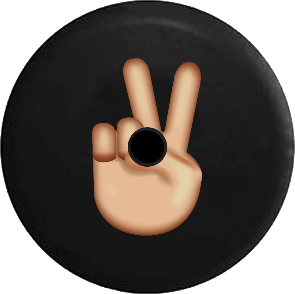 2018 2019 Wrangler JL Backup Camera Peace Sizeign Fingers Text Emoji Sizepare Tire Cover for Jeep RV 33 Inch