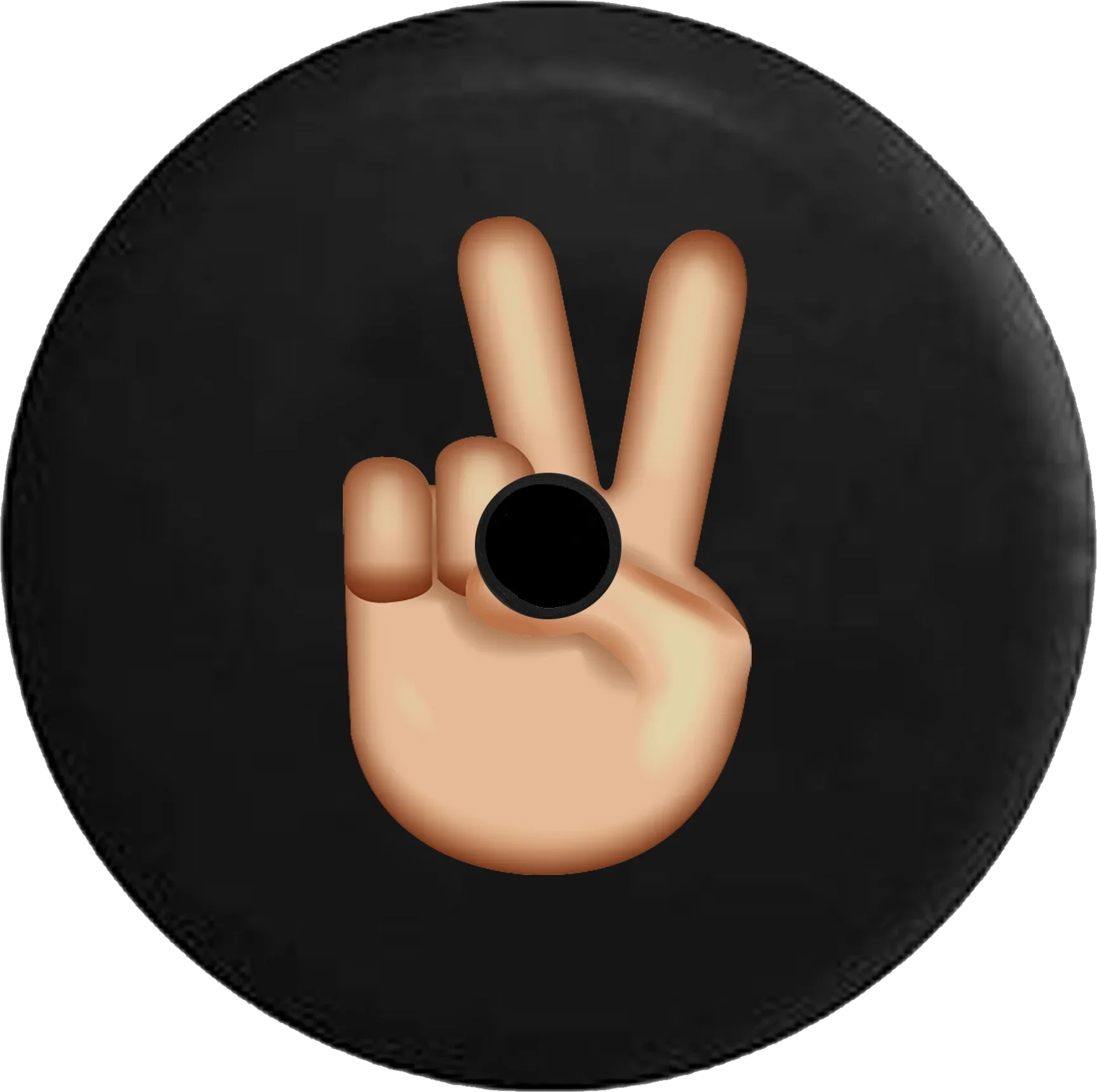 2018 2019 Wrangler JL Backup Camera Peace Sizeign Fingers Text Emoji Sizepare Tire Cover for Jeep RV 33 Inch