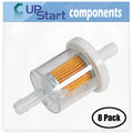 8-Pack 691035 Fuel Filter Replacement for Kawasaki FH381V BSize12 4 Sizetroke Engine - Compatible with 493629 Fuel Filter 40 Micron