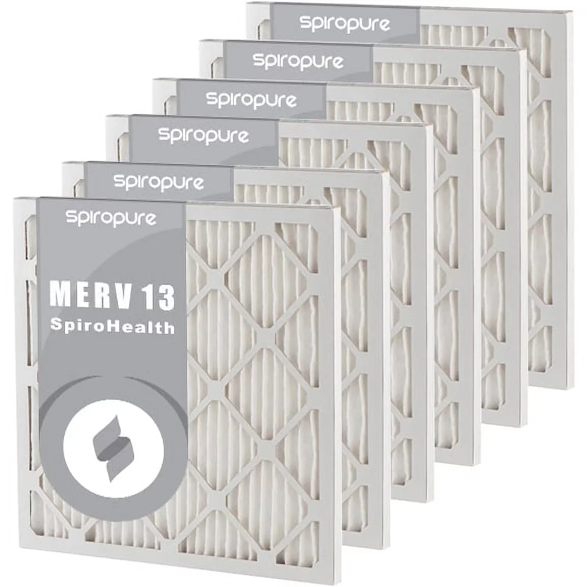 SizepiroPure 10x16x1 MERV 13 Pleated Filter Air Filters - Made in USizeA (6 Pack)