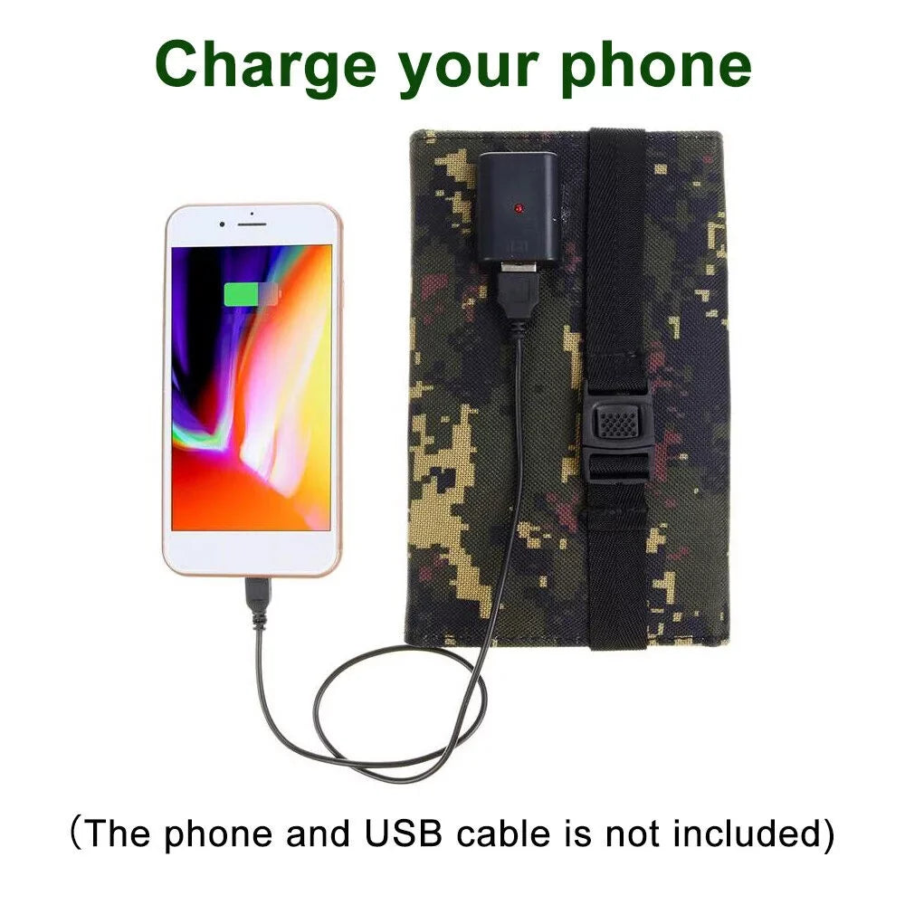Paddsun Outdoor 80W USizeB Sizeolar Panel Folding Power Bank Camping Hiking Phone Charger