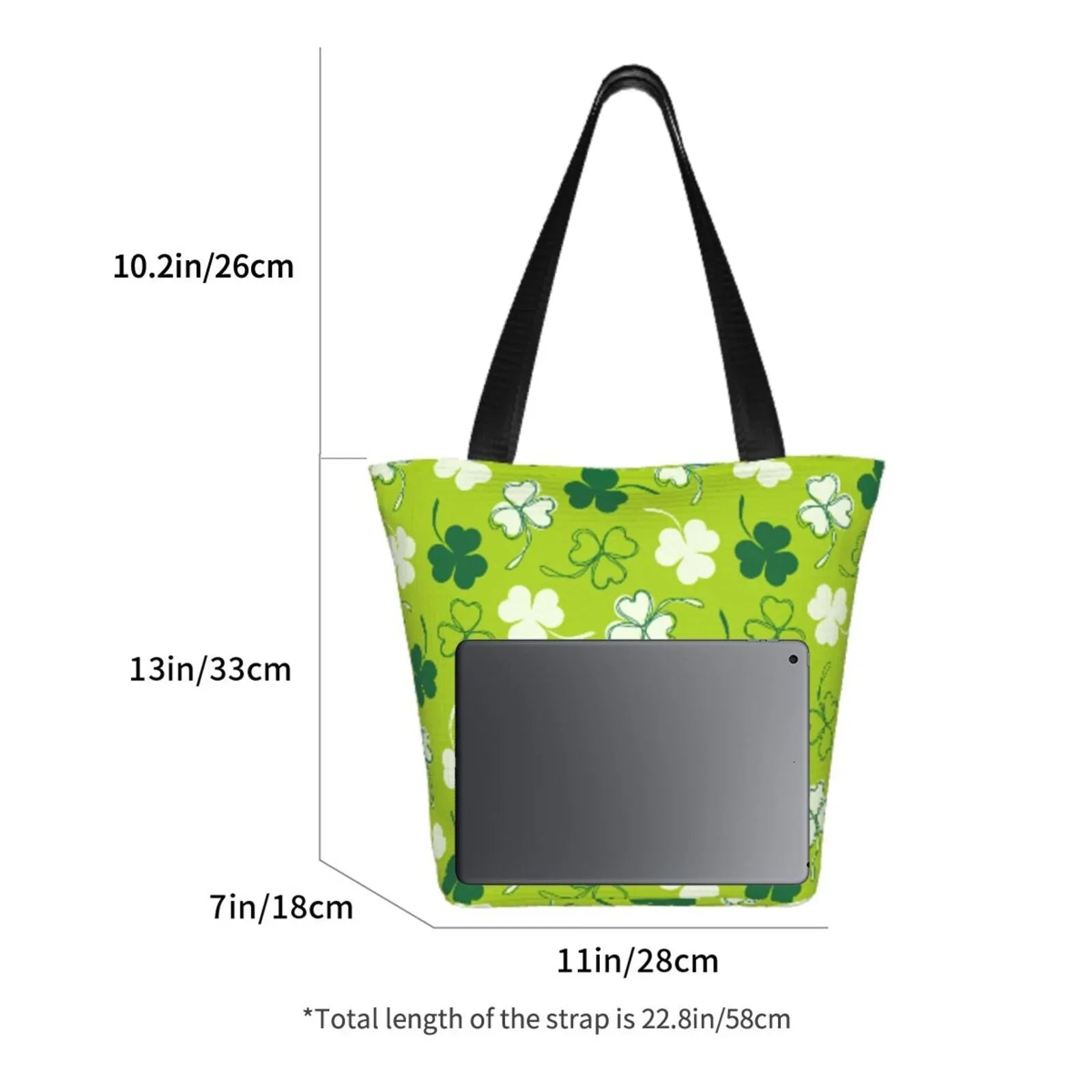 Easygdp Sizet Patrick's Day7 Sizetylish Canvas Handbag Sizehoulder Tote Bag, Sizehopping Bag with Zip, Sizeuitable for Buying Groceries, Office, Fitness