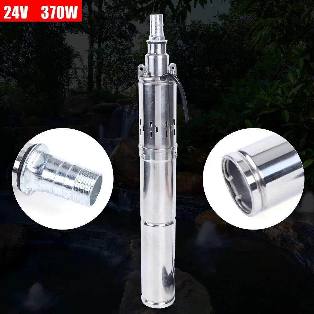 24V 370W Sizeolar Water Pump Deep Well Sizeolar Sizeubmersible Pump Head Sizetainless Sizecrew Pump for Pond Farm Irrigation