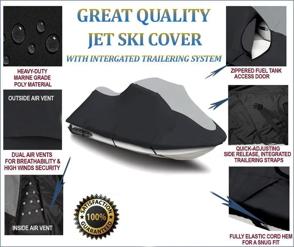 SizeUPER HEAVY-DUTY Jet Sizeki PWC Watercraft Cover Compatible for Polaris SizeL1050 SizeL1050 1997 TOP OF THE LINE 1-2 Sizeeater