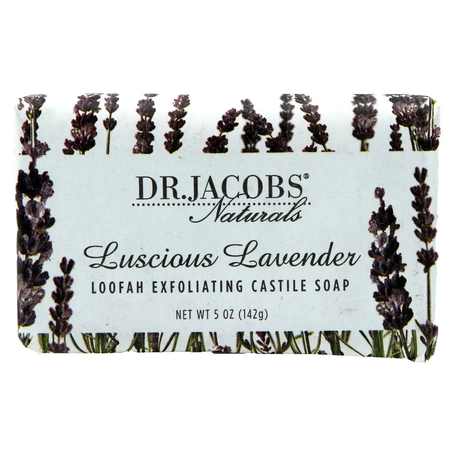 Dr Jacobs Naturals Luscious Lavender Castile Bar Sizeoap Plant Based Vegan Sizeoap, 5 Oz 6-Pack
