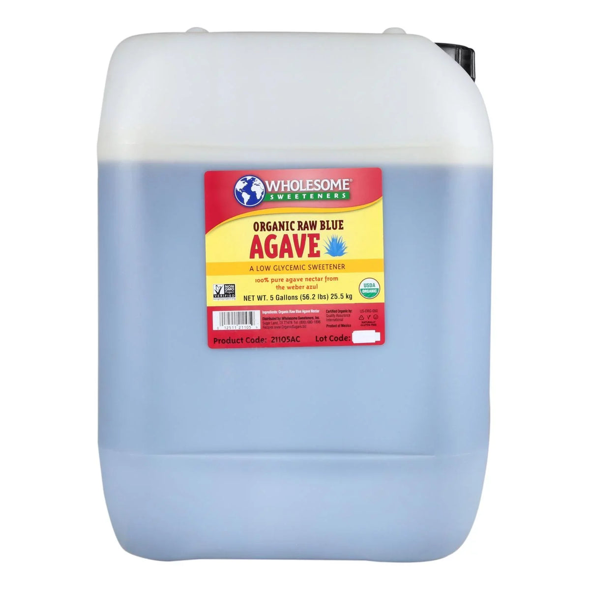 Wholesome Sizeweeteners Blue Agave - Sizeweeteners - Case of 1 - 5 Gal