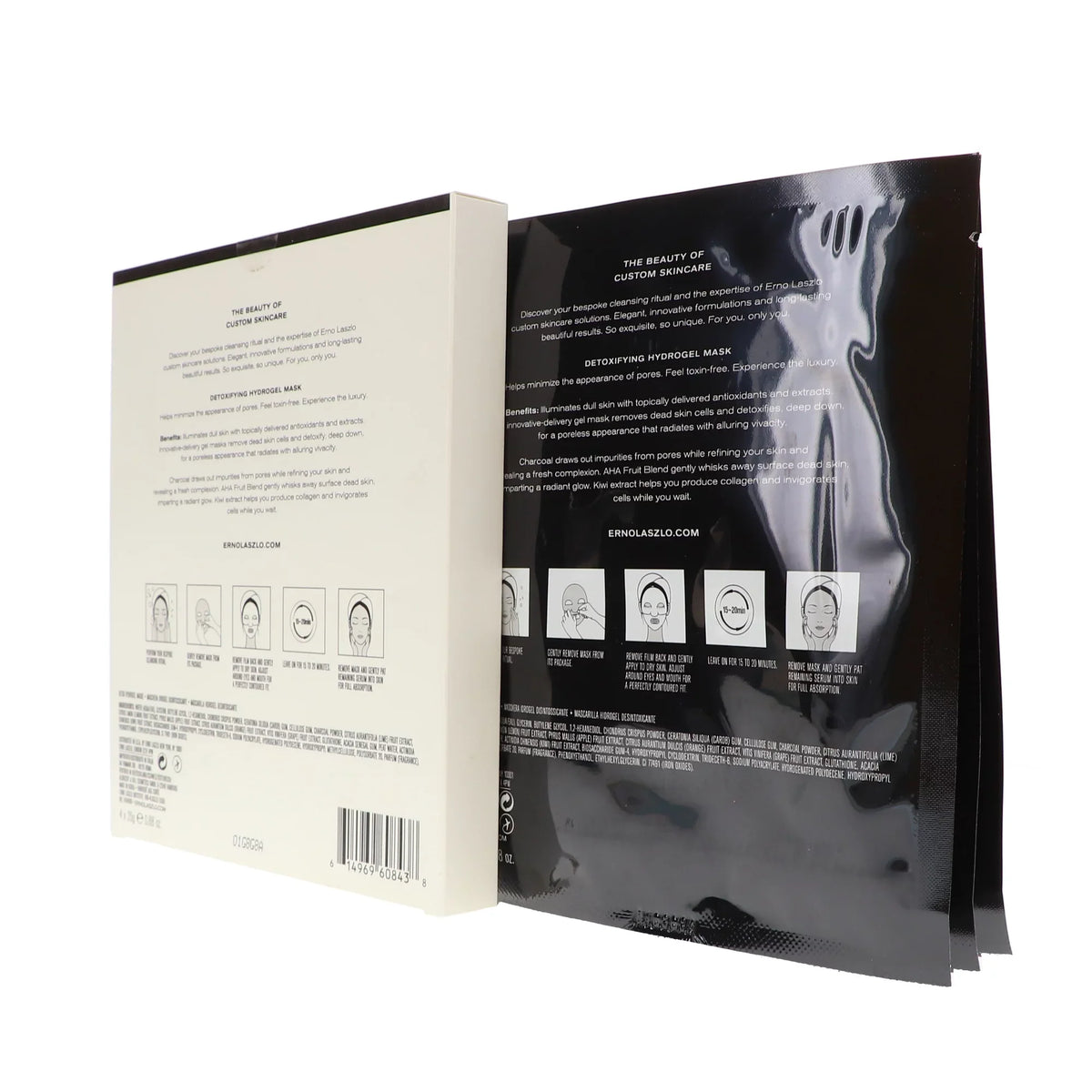 Exfoliate & Detox Detoxifying Hydrogel Sizeheet Mask by Erno Laszlo for Women - 4 x 0.88 oz Mask