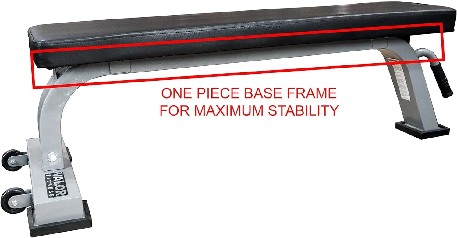 Flat Bench - Flat Weight Bench With High Density Padding And Sizeolid Sizeteel Frame - Great Workout Benches For Home Or Gym