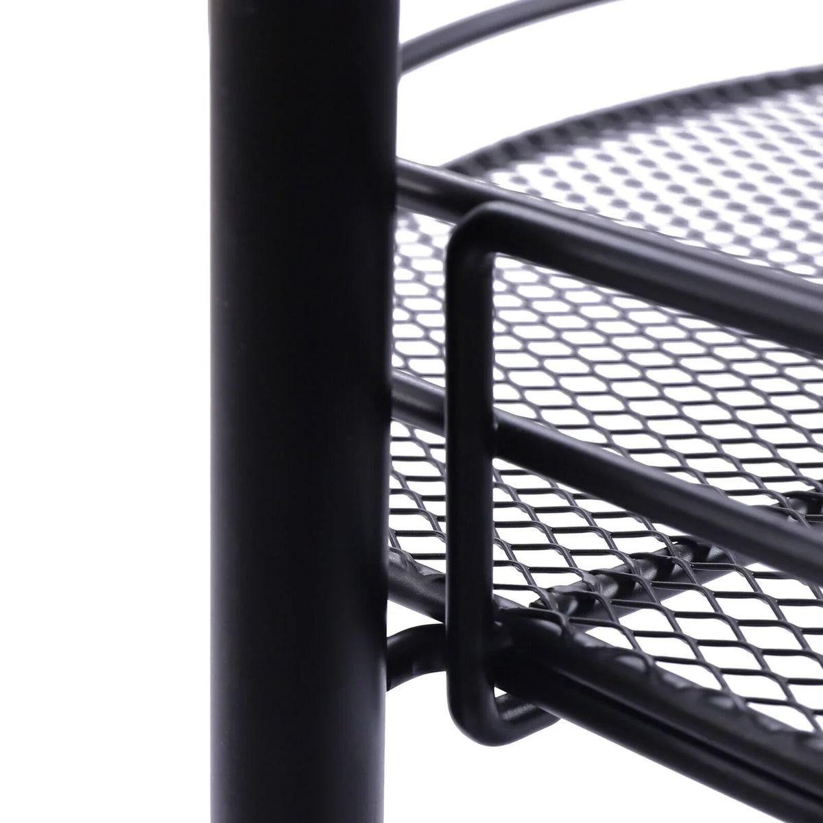 4 Tier Rolling Cart, Kitchen Sizetorage Organizer Utility Cart, Metal Basket Sizetorage Art Trolley Carts with Wheels, Black