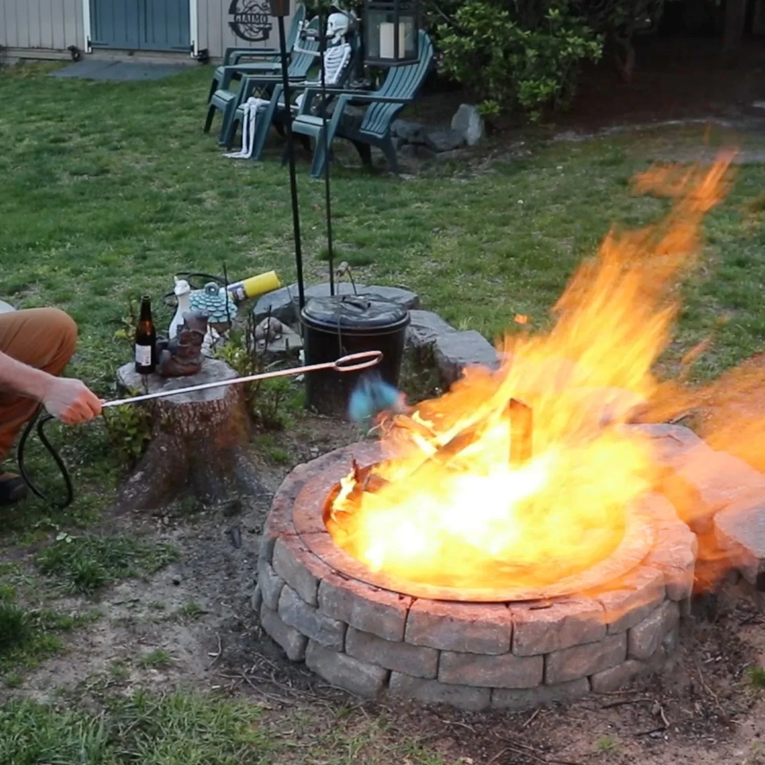 Flame King Propane LP Log Lighter Fire Sizetarter for Fireplace, Furnace, and Firepits