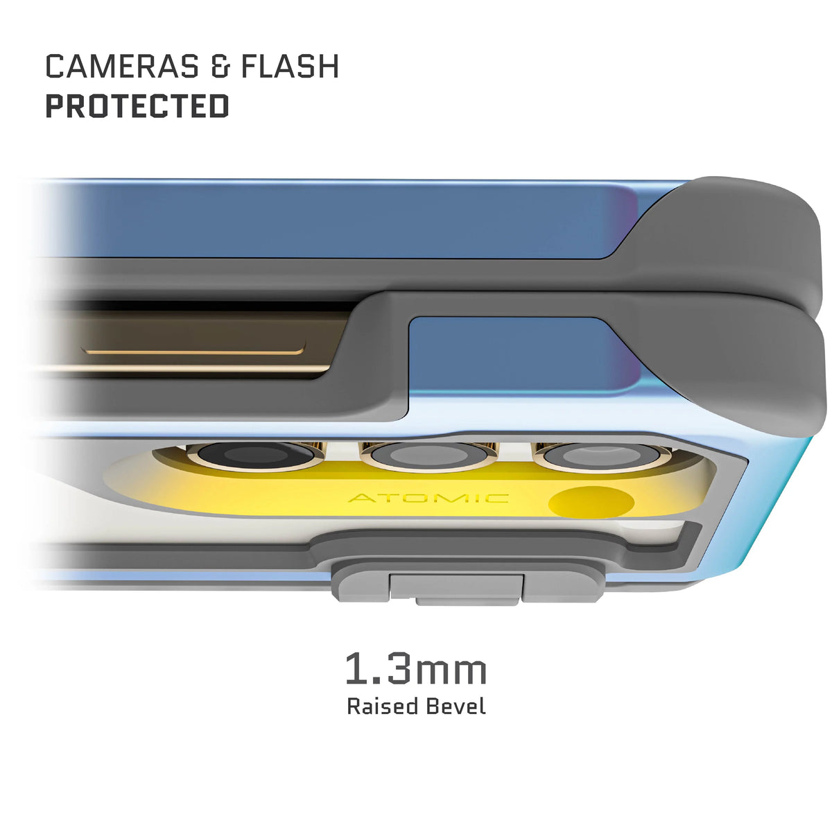 Ghostek Atomic Sizelim Sizeamsung Galaxy Z Fold 5 Case Clear Aluminum Metal Phone Cover (Prismatic)