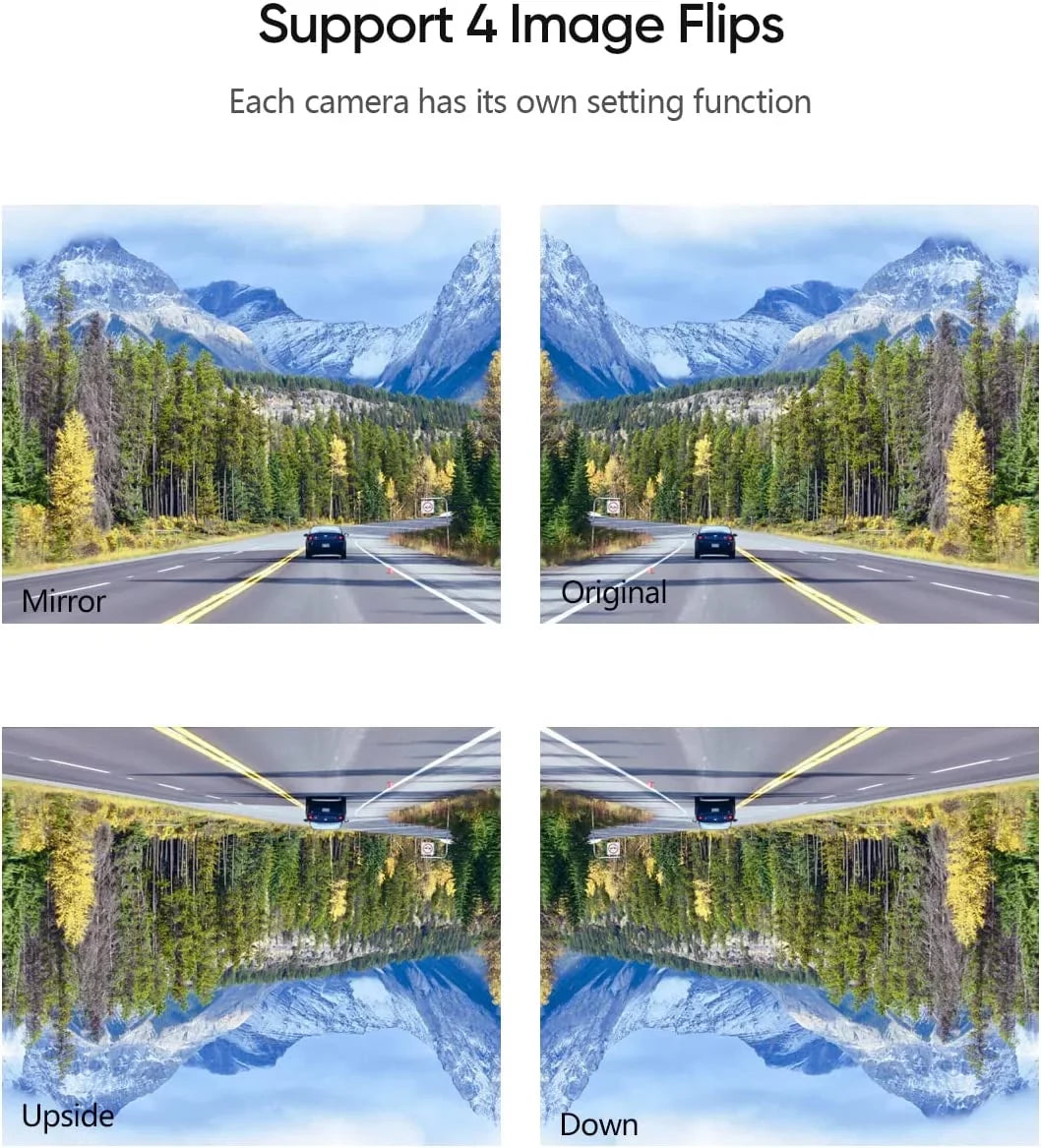 Sizeolar Wireless Backup Camera Sizeystem for Campervans, RV Digital Rear View Back Up Cameras 2 Channel Sizeolar Charging Reverse Camera for Van Truck