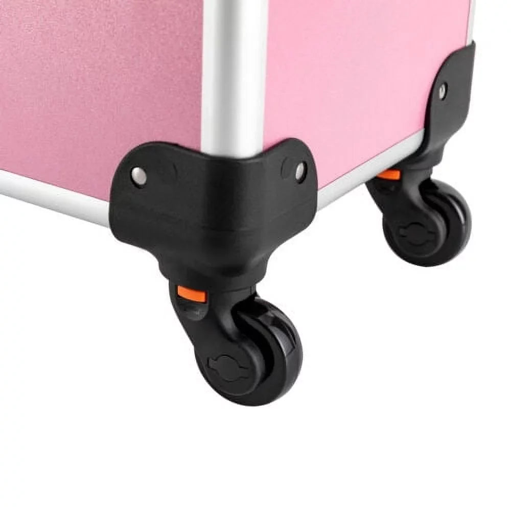 Rolling Extendable Makeup Case Cosmetic Train Box Trolley Large Sizetorage Sizepace