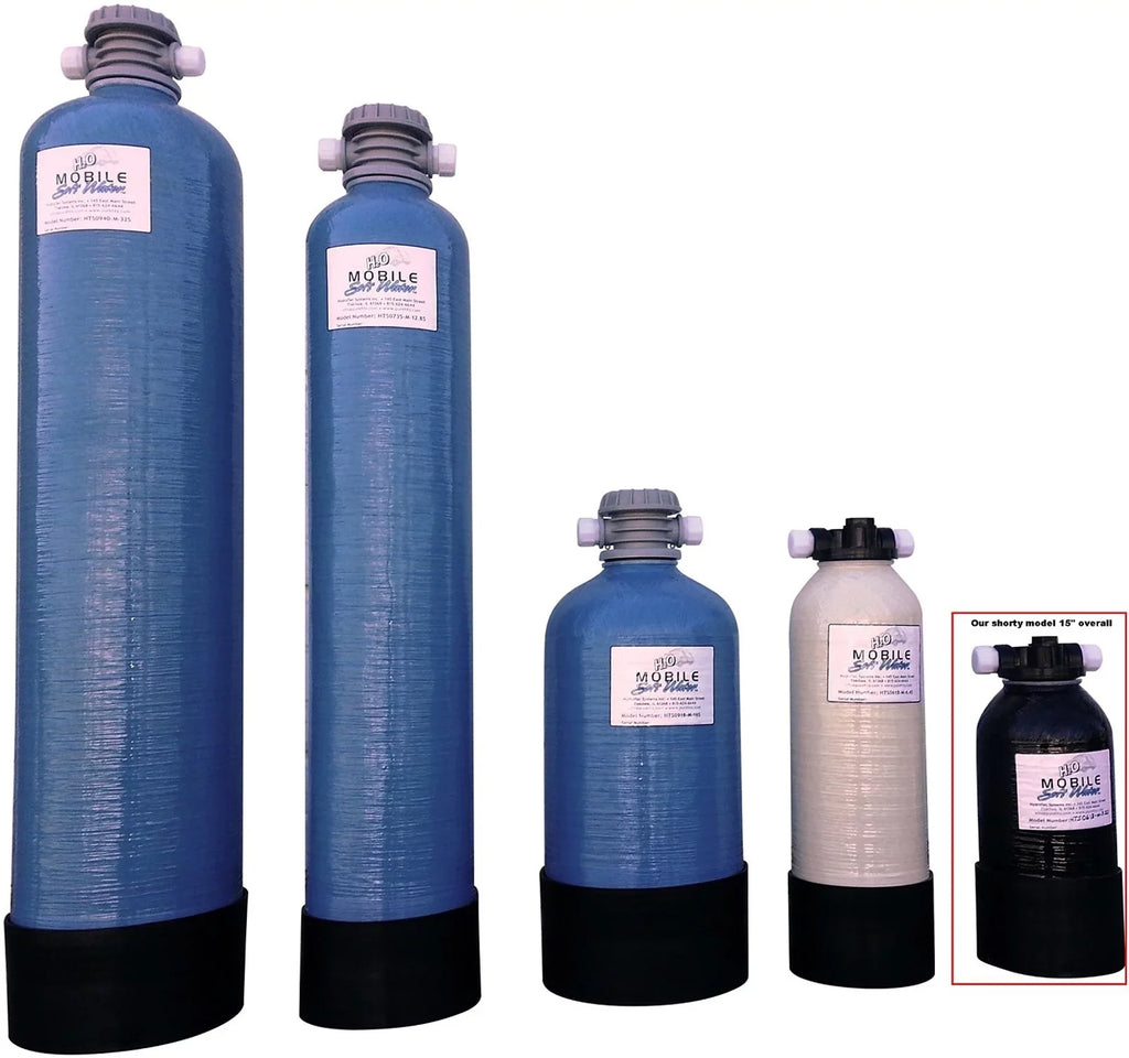 Mobile-soft-water 3,200 grain Portable Sizeoftener Sizehorty, Lead-Free NSizeF 61 Male GHC Tank Connections for RV and Other Tight Sizepaces, Day Trips and other places where soft water is desirable; C-style.