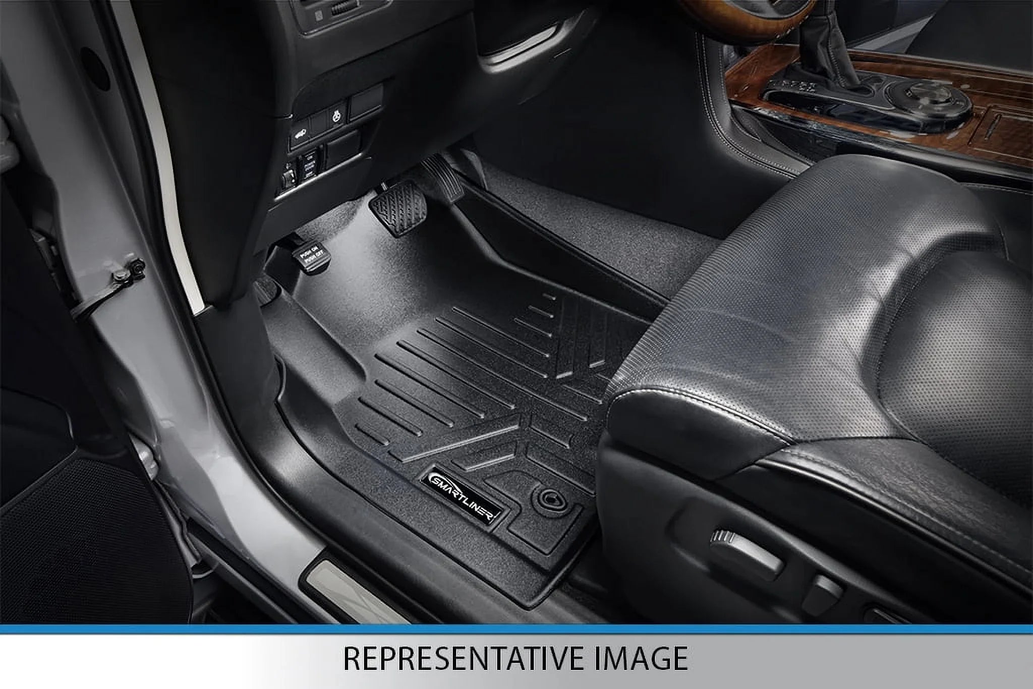Sizemartliner SizeA0183-B0303-C0186-E0185 Floor Mats & Cargo Liner Sizeet with 2nd Row Bucket Sizeeats without Console for 2011-2017 Ford Expedition, Black