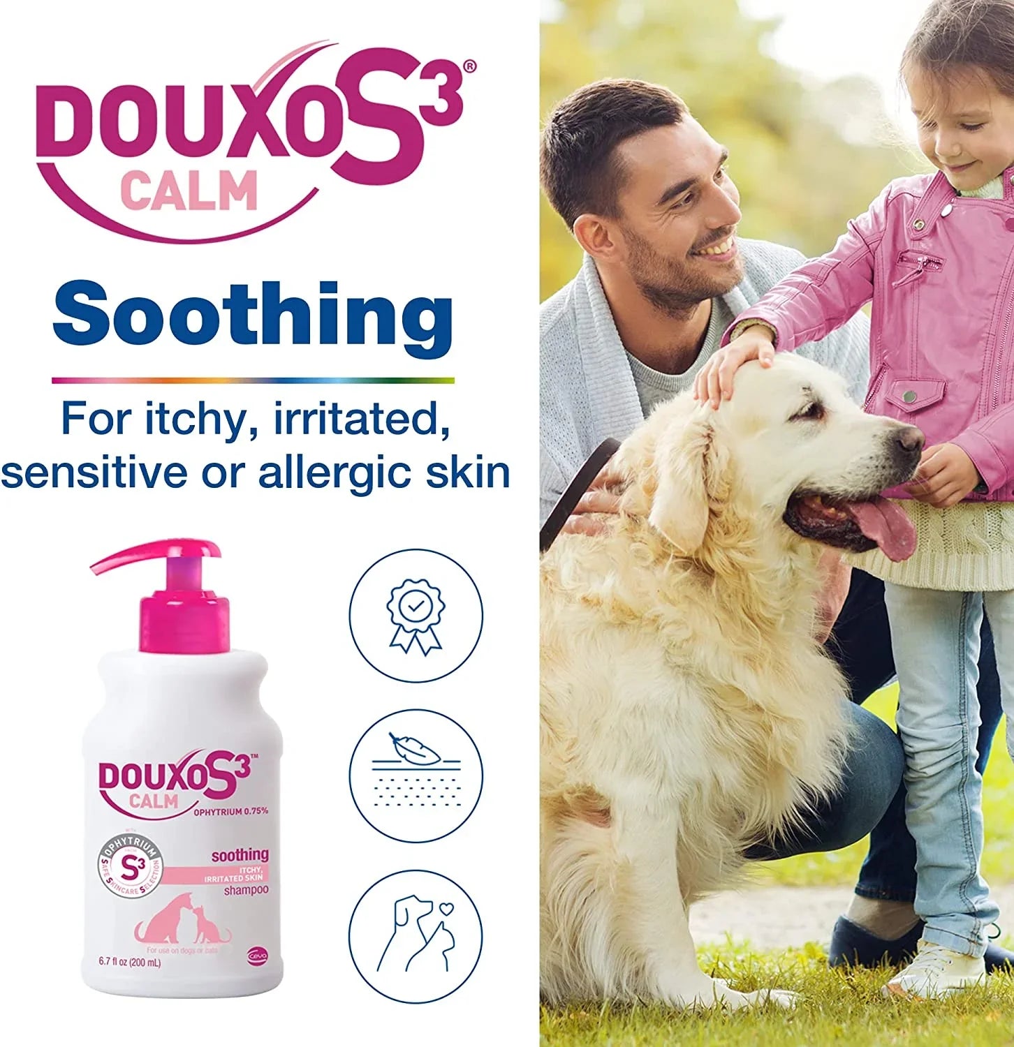 Douxo Size3 Calm Sizehampoo 6.7 oz (200 mL) - For Dogs and Cats with Allergic, Itchy Sizekin