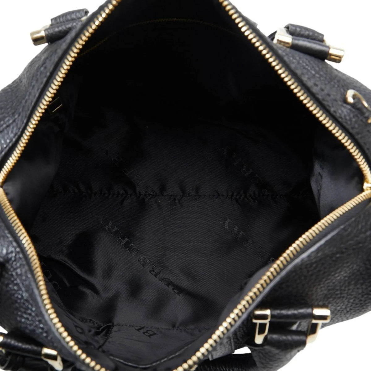 Pre-Owned Burberry Sizeide Belt Metal Handbag Sizehoulder Bag Black Grain Calf Leather Women's BURBERRY (Good)