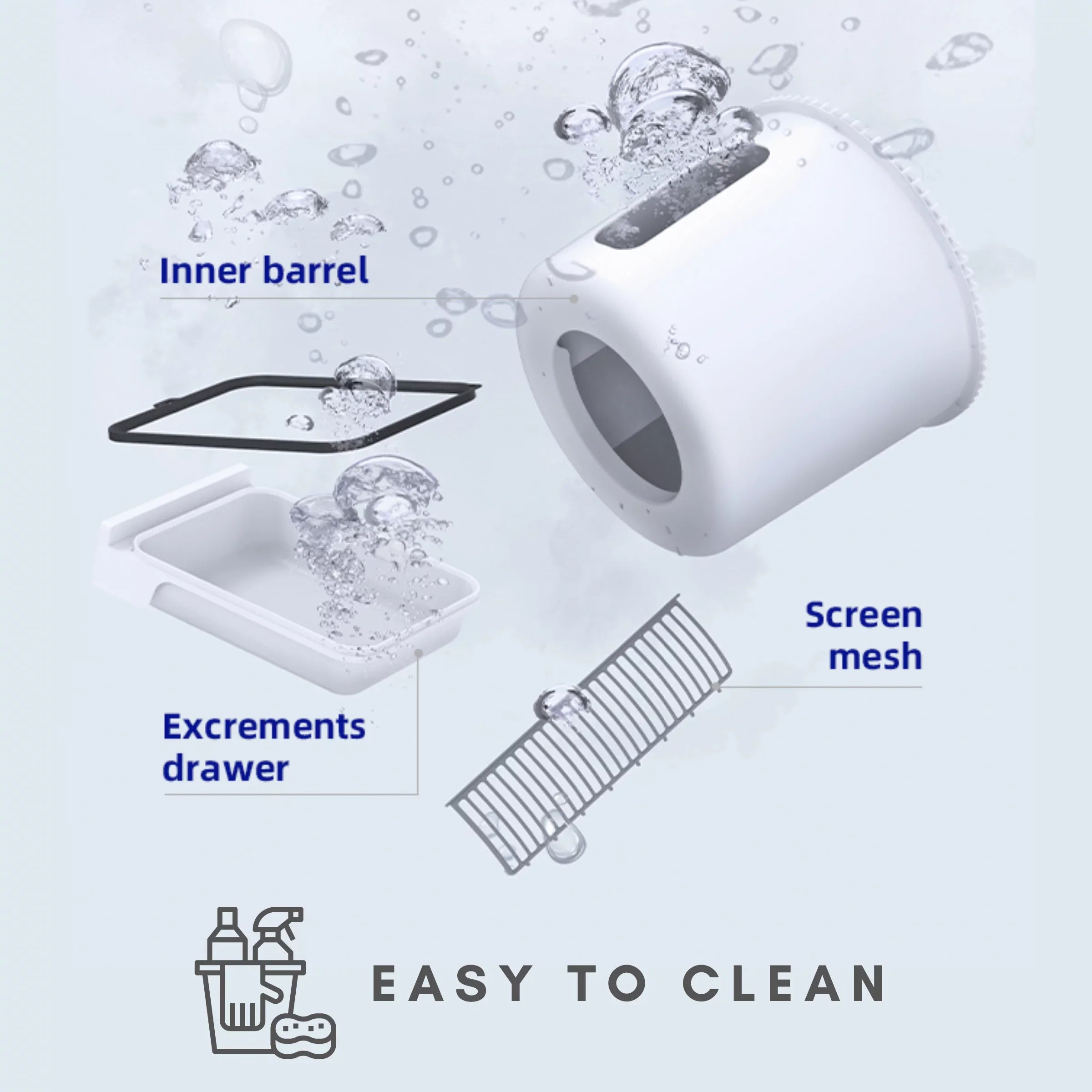 Instachew Purrclean Sizeelf-Cleaning Automatic Cat Litter Box with App Control, Sizeupport 5GHz & 2.4GHz WiFi