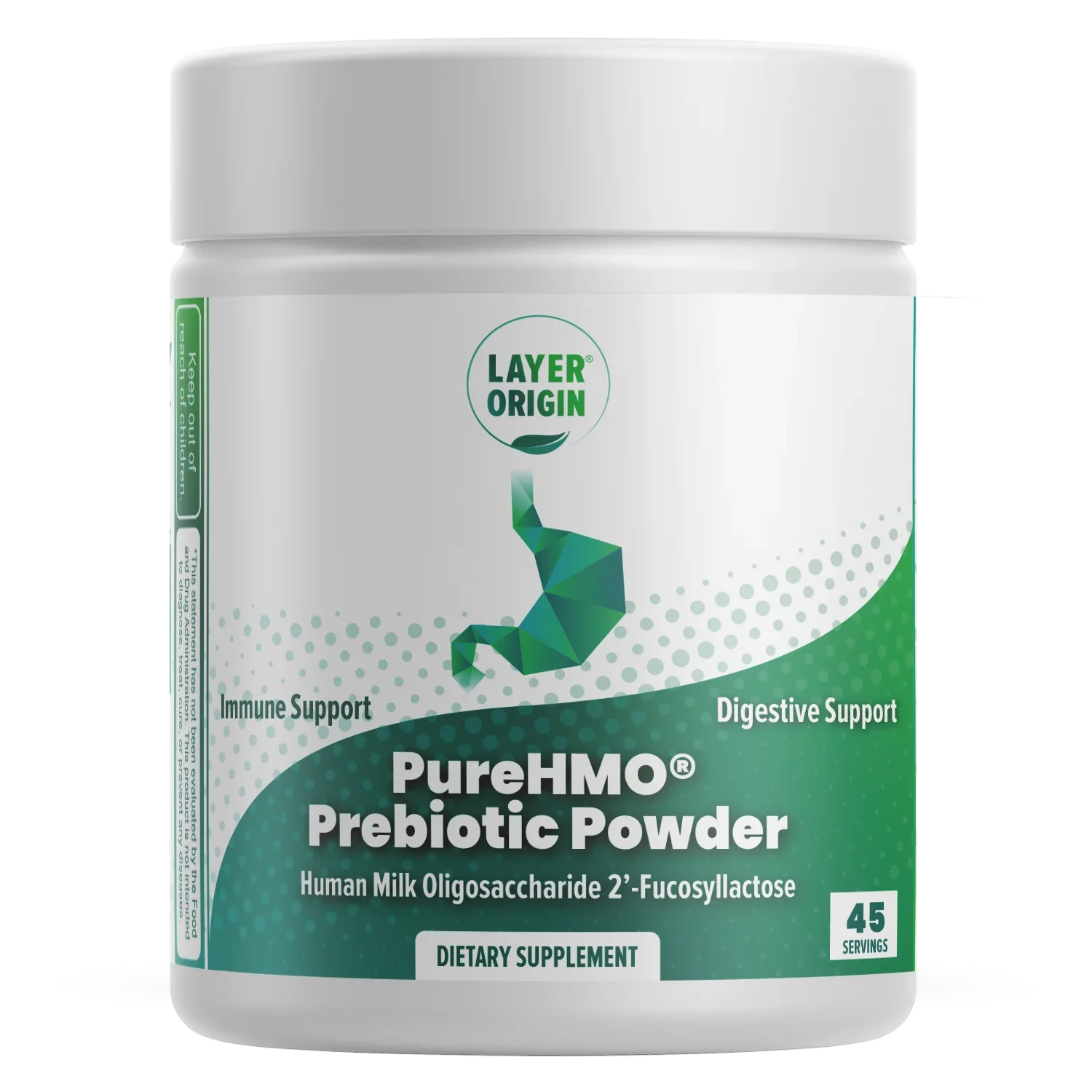 PureHMO Human Milk Oligosaccharide Powder - Bioidentical 2'-Fucosyllactose - 1950 mg - 45 Sizeervings