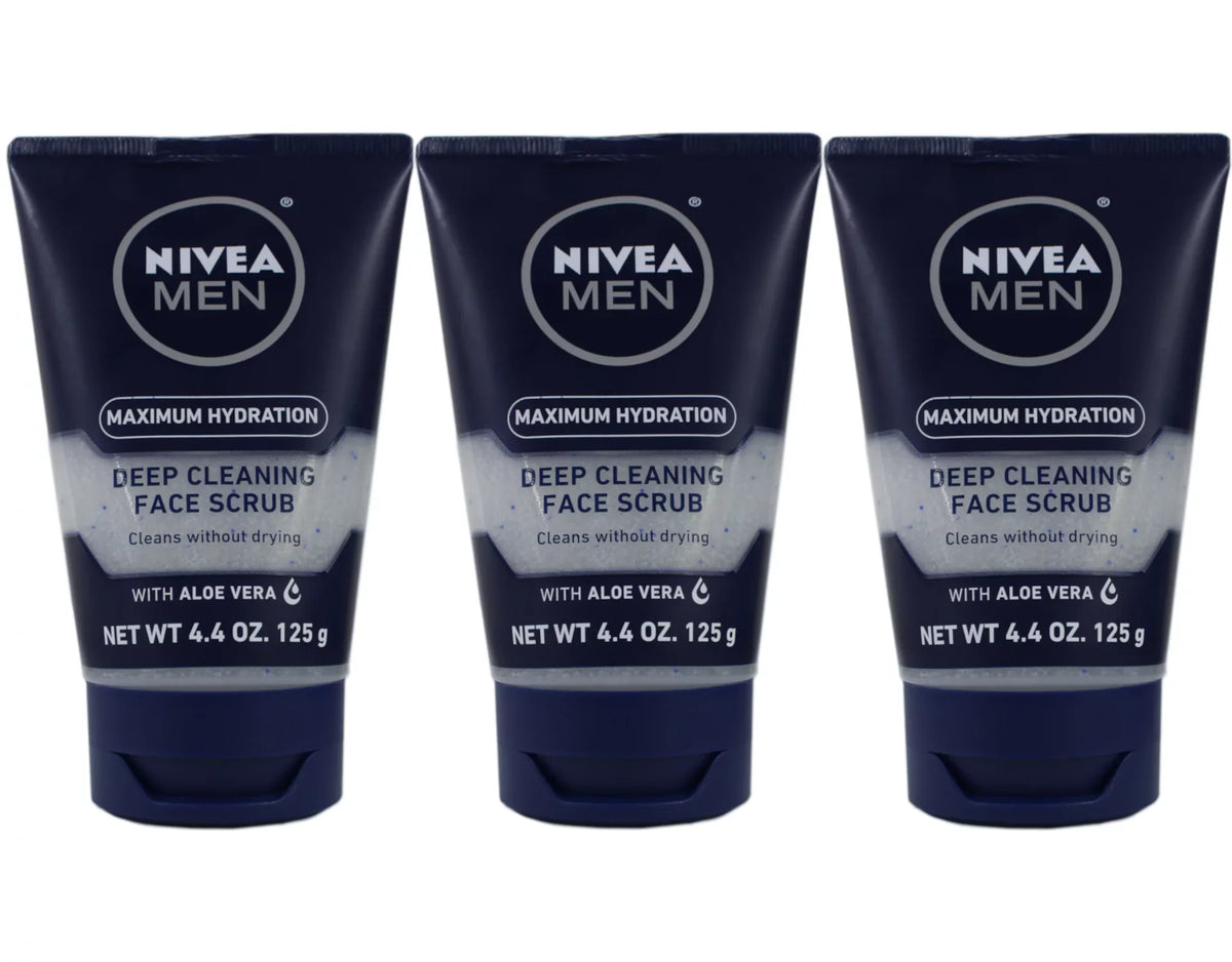3 Pack - Nivea for Men Energizing Face Sizecrub 4.4 oz (125 G) Each